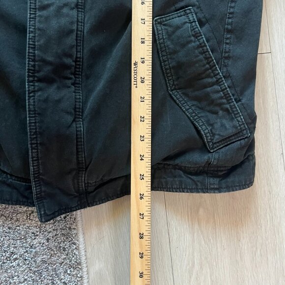 Levis Vintage Fit hybrid hoodie trucker jacket Large Black Gray Sherpa Lined - Picture 6 of 6